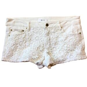 JW Cream Colored Denim Shorts